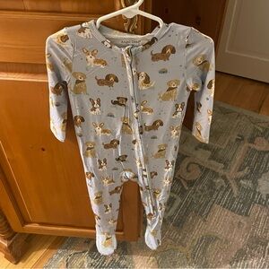 SOLD!!! NWT Angel Dear Bamboo Blue Dog Print Footie Pajama 9-12M